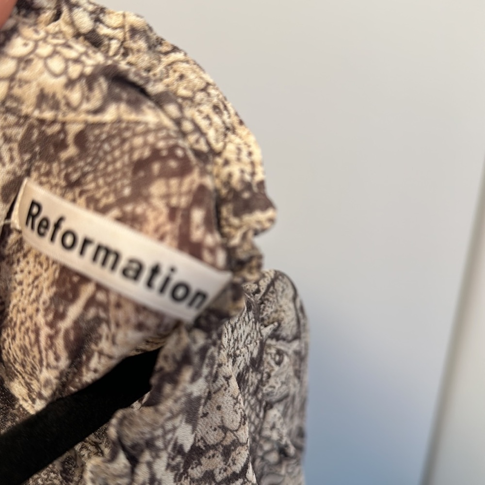 Reformation Mathilda Dress Snakeskin - Picture 5 of 6